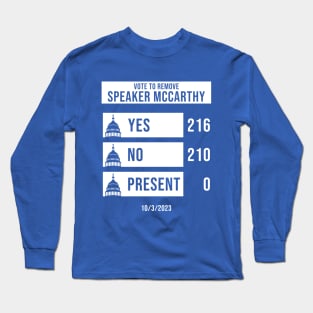 McCarthy Voted Out Political Design Long Sleeve T-Shirt